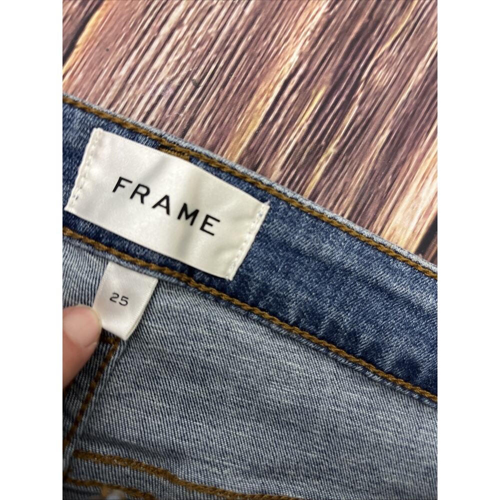 💋Frame Denim Le Slim Palazzo High Rise Bootcut Jeans Womens Size 25 Stretch - Picture 10 of 10